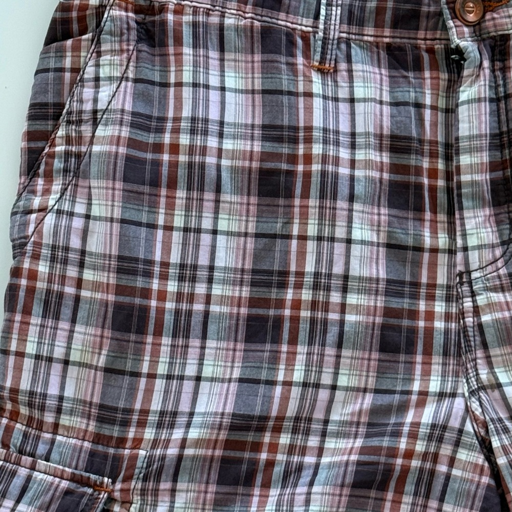 Tommy Bahama Cargo Shorts 100% Cotton Plaid Pink/Brown Golf Beach Men’s Size 36 - Picture 4 of 11